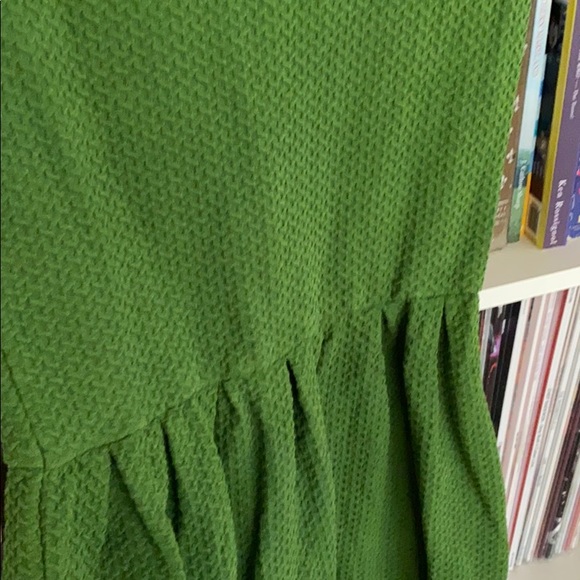 Ganni Quilted Green Dress - Picture 3 of 4